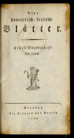 Erstes Quartalhelft für 1799