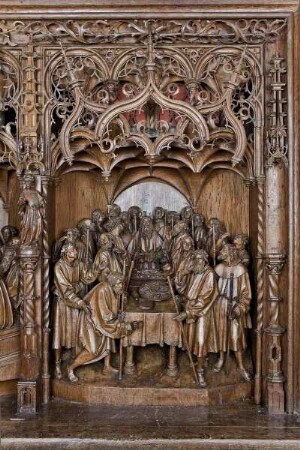 Bordesholmer Altar Passion — 4. Bildfeld: Passahmahl