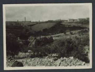 Blick auf die Mauer von Jerusalem vom Ölberg aus
