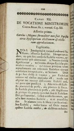 Assertio prima. [...] circa Episcoporum electionem & electorum approbationem.