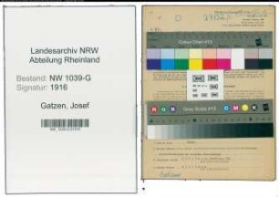 Entnazifizierung Josef Gatzen , geb. 15.11.1894 (Lehrer)
