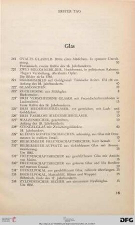 Glas (Nr. 219-241)