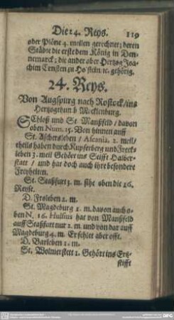 24. Reys. Von Augspurg nach Rostock, ins Herzogthumb Mecklenburg