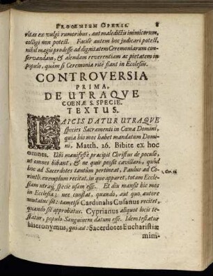 Controversia Prima De Utraque.