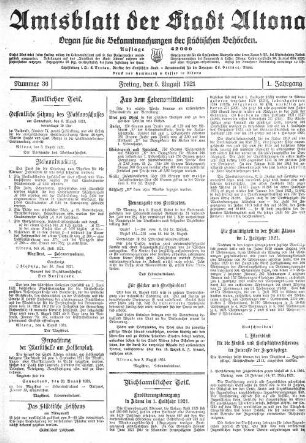 Nummer 36 : Freitag, den 5. August 1921