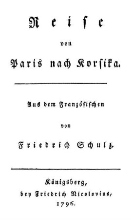 Reise von Paris nach Korsika