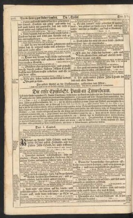 Die erste Epistel St. Pauli an Timotheum