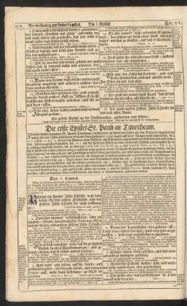 Die erste Epistel St. Pauli an Timotheum