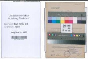 Entnazifizierung Willi Vogtmann , geb. 16.10.1910 (Landwirt)