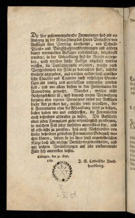2, Die hier zusammengedrukte Formularien ...