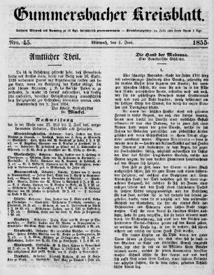 Gummersbacher Kreisblatt. 1851-1869