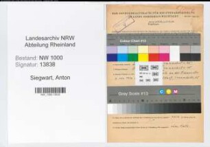 Entnazifizierung Anton Siegwart, geb. 18.07.1906 (Versich.Angest.)