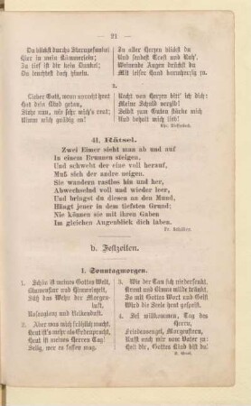 b. Festzeiten