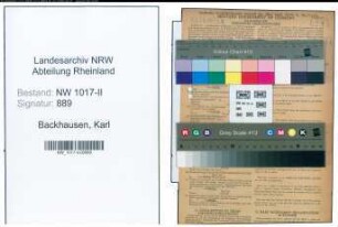 Entnazifizierung Karl Backhausen , geb. 18.01.1902 (Repratur-schlosser)