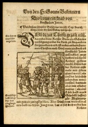 Dioscorus ein knab von fünfftzehen Jaren.