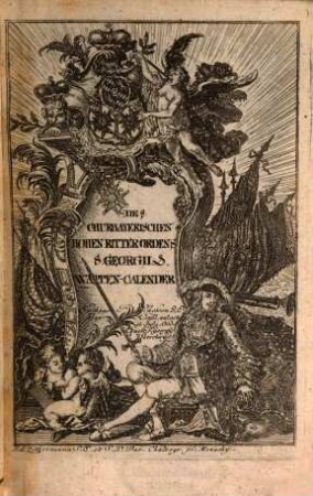 Des Churbaierischen Hohen Ritter-Ordens St. Georgii Wappen-Kalender. 1779