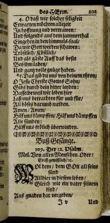 Buß-Gesänge.