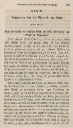 557-579 Aphorismen über das Güterrecht der Kirche : erster Artikel