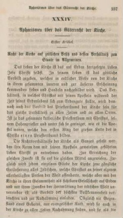 557-579 Aphorismen über das Güterrecht der Kirche : erster Artikel