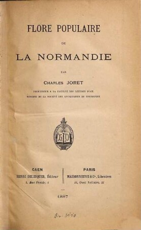 Flore populaire de la Normandie