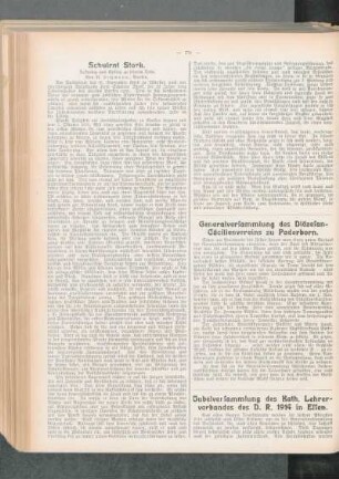 Schulrat Stork : Nekrolog und Epilog zu seinem Tode