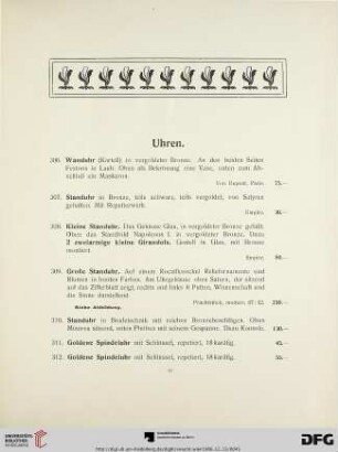 Uhren, Dosen, Waffen (Nr. 306-362)