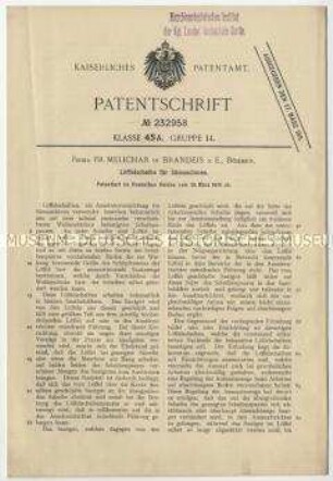 Patentschrift einer Löffelscheibe für Sämaschinen, Patent-Nr. 232958