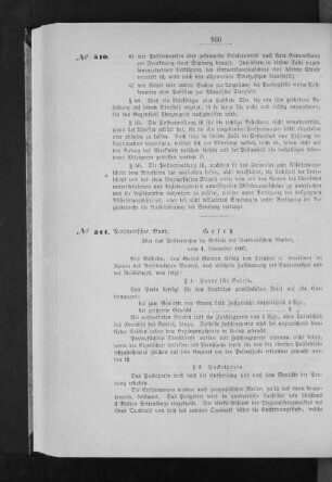 Gesetz über das Posttaxwesen im Gebiete des Norddeutschen Bundes, vom 4. November 1867.