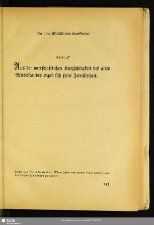 These 47: Des alten Mittelstandes Zerrissenheit