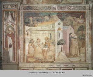 Freskenzyklus mit Szenen aus der Vita des heiligen Antonius : Der heilige Antonius unterweist Mönche und dem heiligen Antonius erscheint ein Engel