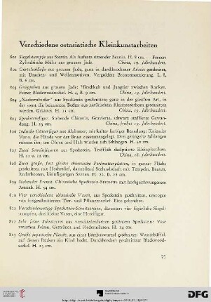 Verschiedene ostasiatische Kleinkunstarbeiten (Nr. 801-851)