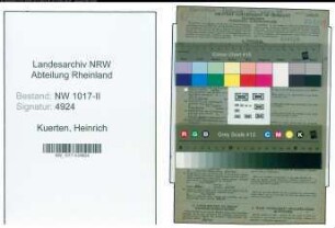 Entnazifizierung Heinrich Kuerten , geb. 17.05.1904 (Schmirgler)