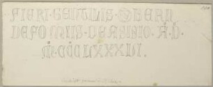 Die Nachschrift einer Inschrift in Santa Chiara (?)