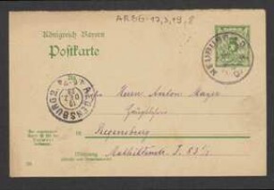 Brief von Wilhelm Gugler an Anton Mayer