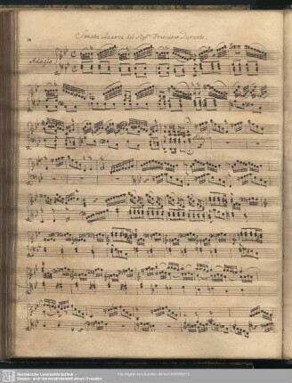 Sonata Quarta del Sig:re Francesco Durante.