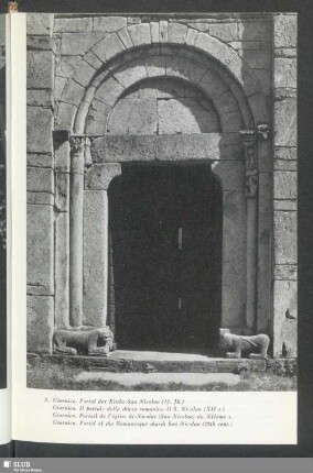 Giornico. Portal der Kirche San Nicolao (12. Jh.)