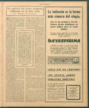 La suerte no tiene ninguna influencia en el buen éxito