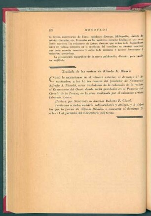 Traslado de las cenizas de Alfredo A. Bianchi