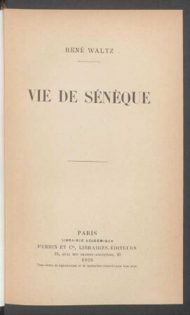 Vie de Sénèque
