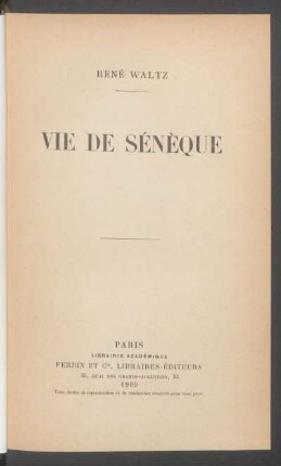 Vie de Sénèque