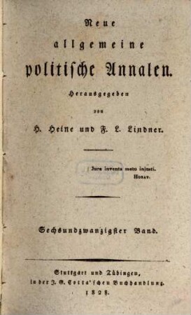 Neue allgemeine politische Annalen, 26. 1828