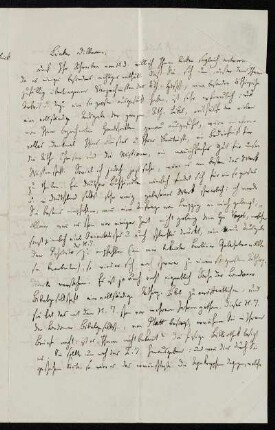 Nr. 1: Brief von Heinrich Ewald an August Dillmann, Tübingen, 18.8.1847