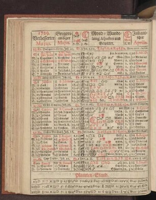 1729. Verbesserter Majus.