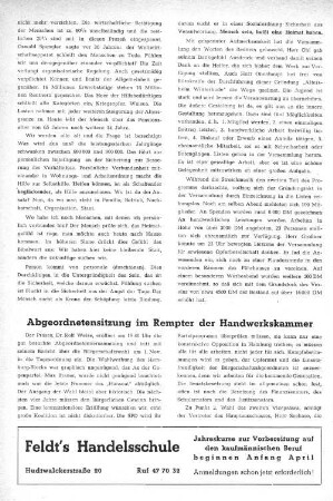 Abgeordnetensitzung im Rempter der Handwerkskammer