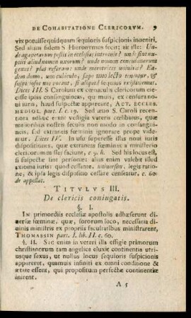 Titulus III. De clericis coniugatis.