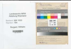 Entnazifizierung Wilhelm Burgard , geb. 04.11.1899 (Polizeimeister)