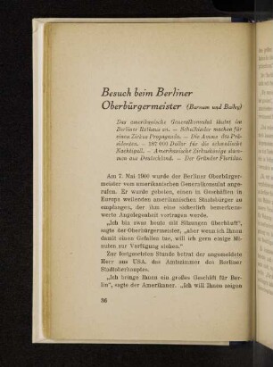 Besuch beim Berliner Oberbürgermeister (Barnum und Bailey)
