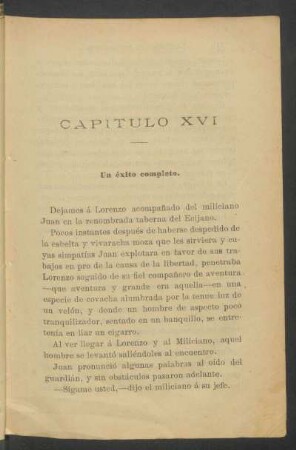 Capítulo XVI - Un éxito completo.
