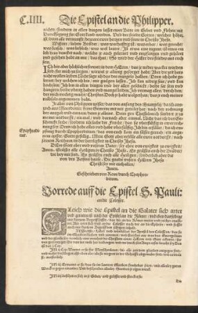 Vorrede auff die Epistel S. Pauli: an die Colosser.