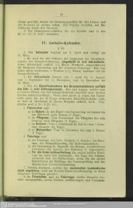 IV. Anstalts-Kalender